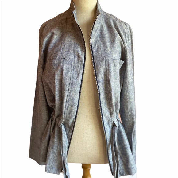 Calvin Klein Linen Zip Jacket NWT - Picture 2 of 9